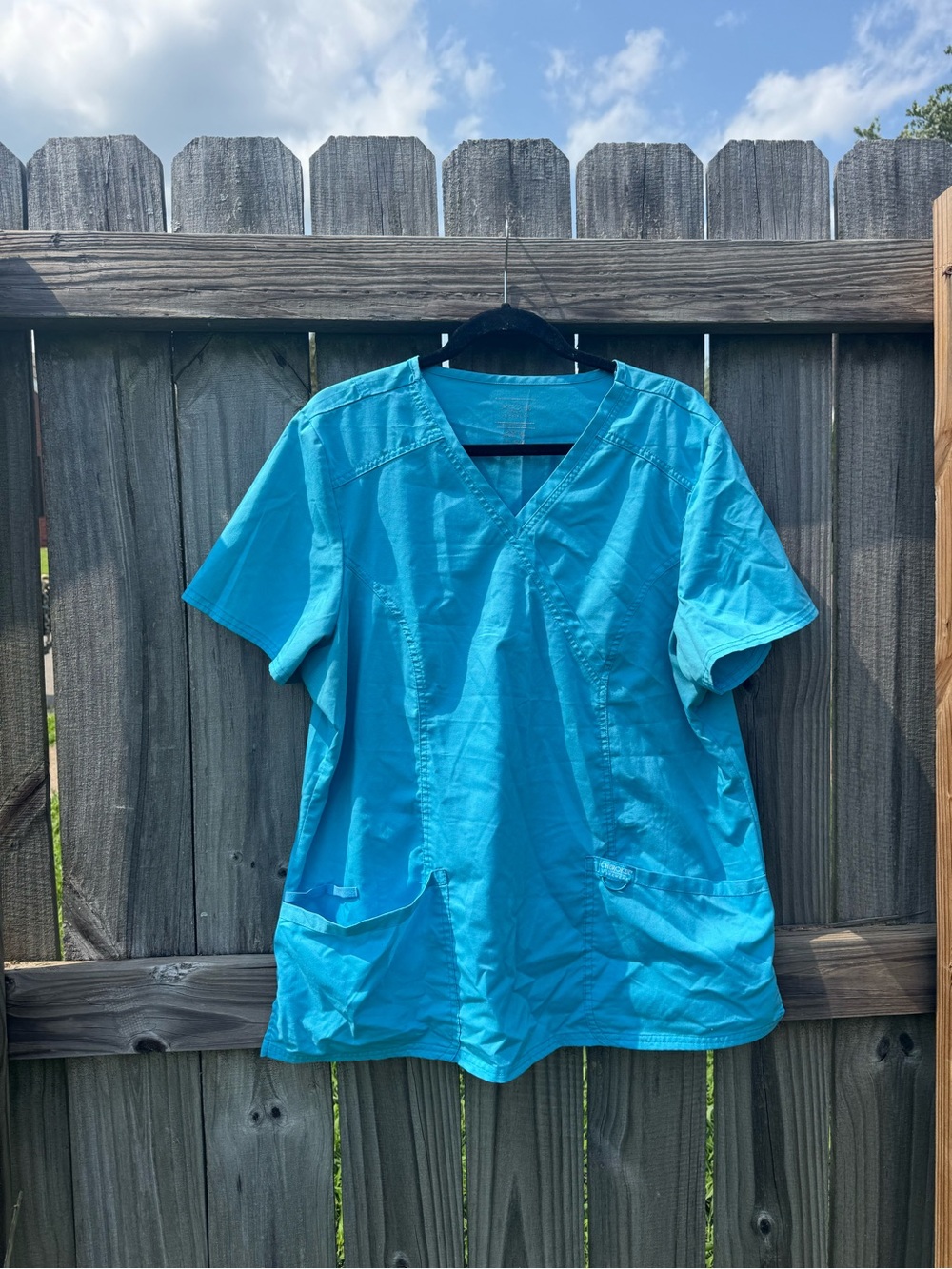 Cherokee Woman’s  Teal V-Neck Medical Scrub Top
